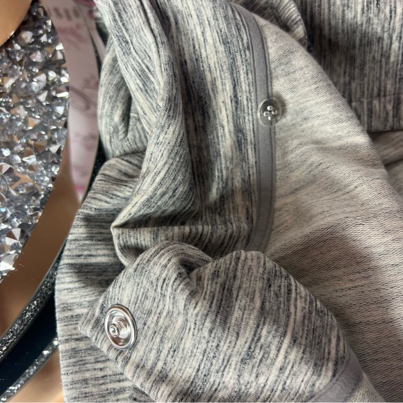 Danskin wrap cardigan sweater heathered grey black white button up versatile - Picture 8 of 10